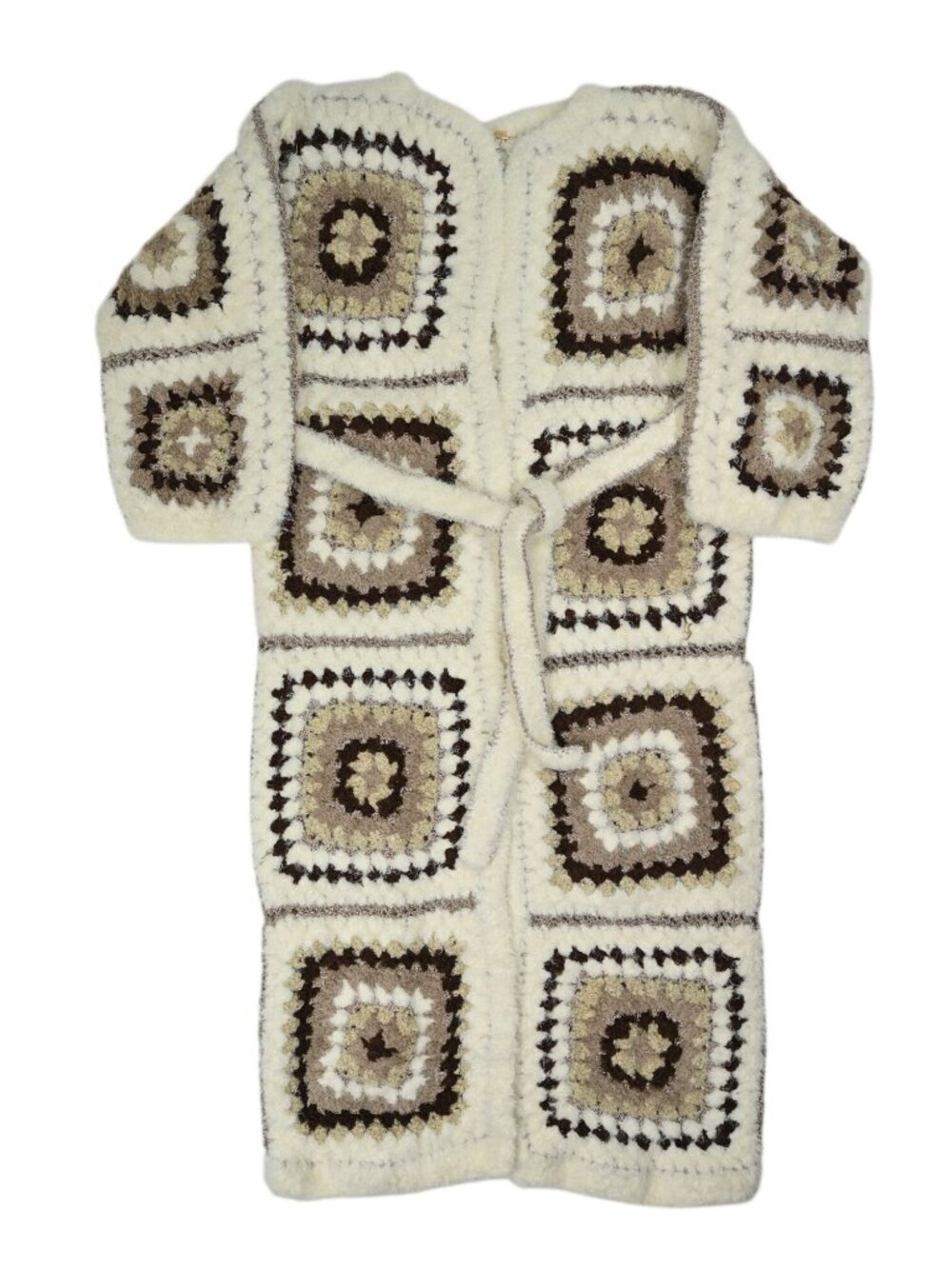 My Beachy Side Madison Alpaca Wool Hand Knit Coat in Ivory
